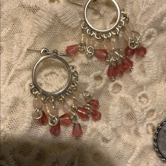Wire bracelet  & 2 tiny prs of earrings - Picture 2 of 4